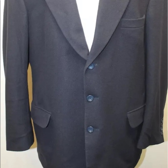 Gianfranco Ruffini Italy Cashmere Blend Black Men Blazer Lined 44S 3 Buttons - Picture 3 of 14